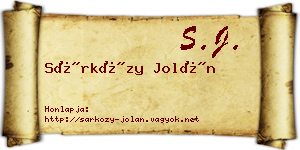 Sárközy Jolán névjegykártya